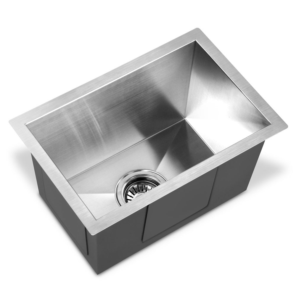 Single Bowl Stainless Steel Sink Quality Modern Style Square