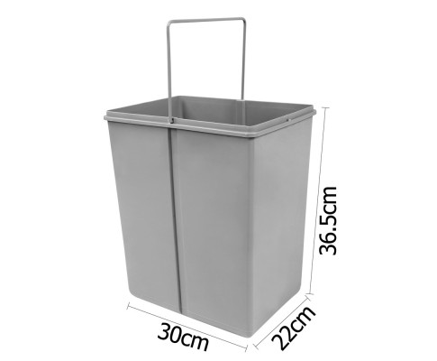 Kitchen Rubbish Bins 20 Lire Dual Sliding Pull Out Under ...